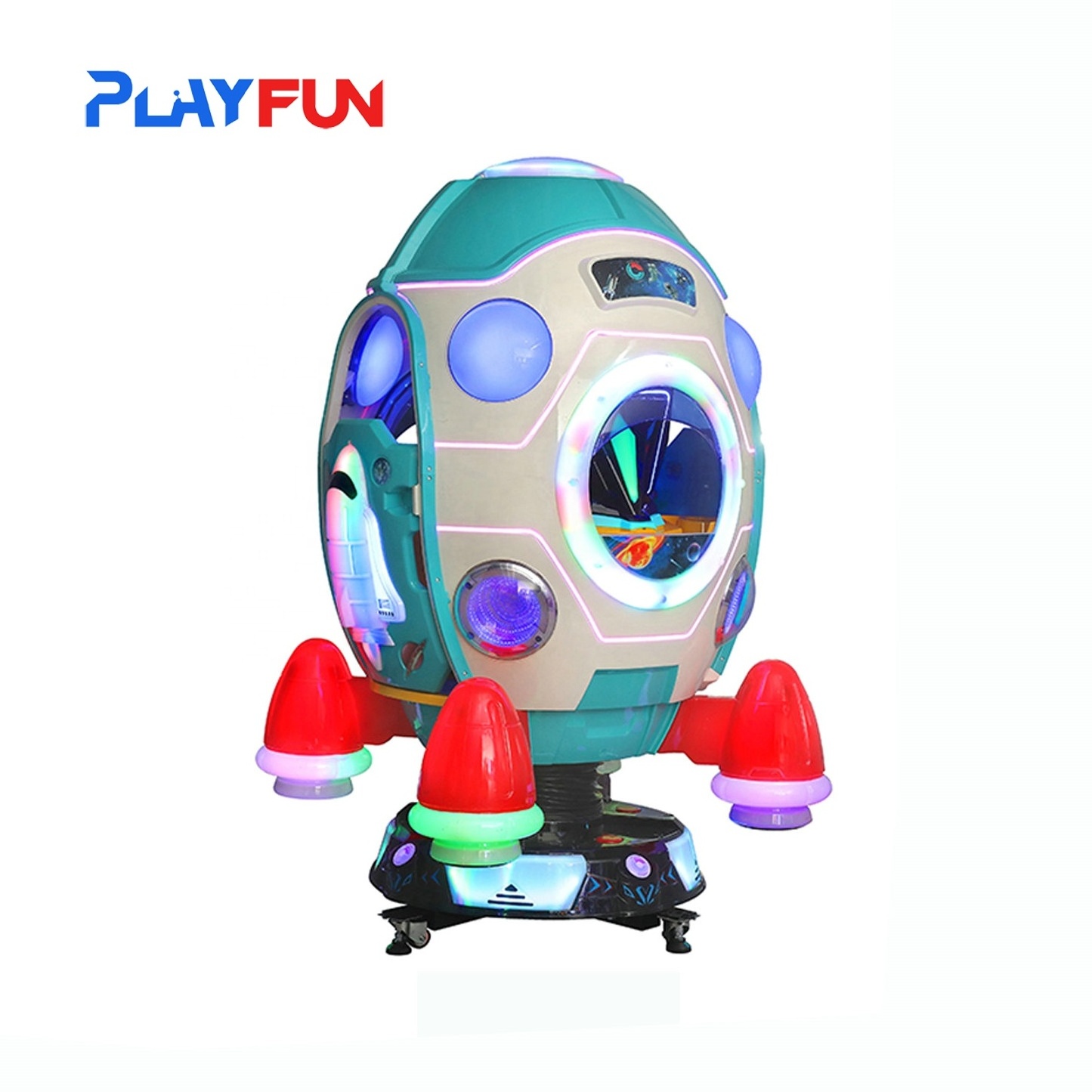 Space capsule kiddie ride MP5 swing kids ride coin operated kiddie rides for sales