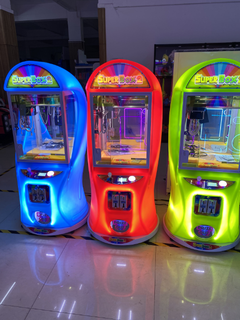 Coin Operated Super Box 2 Mini Stuffed Toy Gift Dolls Grabber Arcade Crane Claw Prize Vending Machine