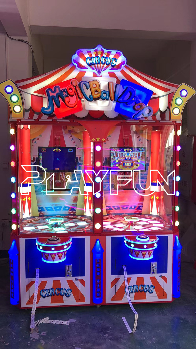 Playfun Resort hotel circles  magic  drop ball  new  redemption lottery game   ticket video game machine  ticket game