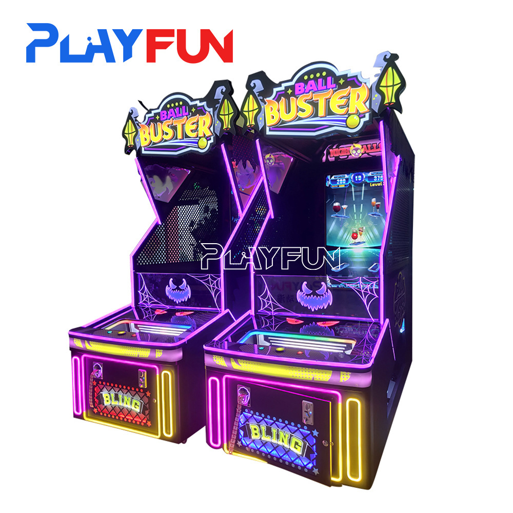 2023 New Coin Operated Indoor Happy Pitching Kids Ball Buster Shooting Throw Video Lottery Redemption Arcade game Machine