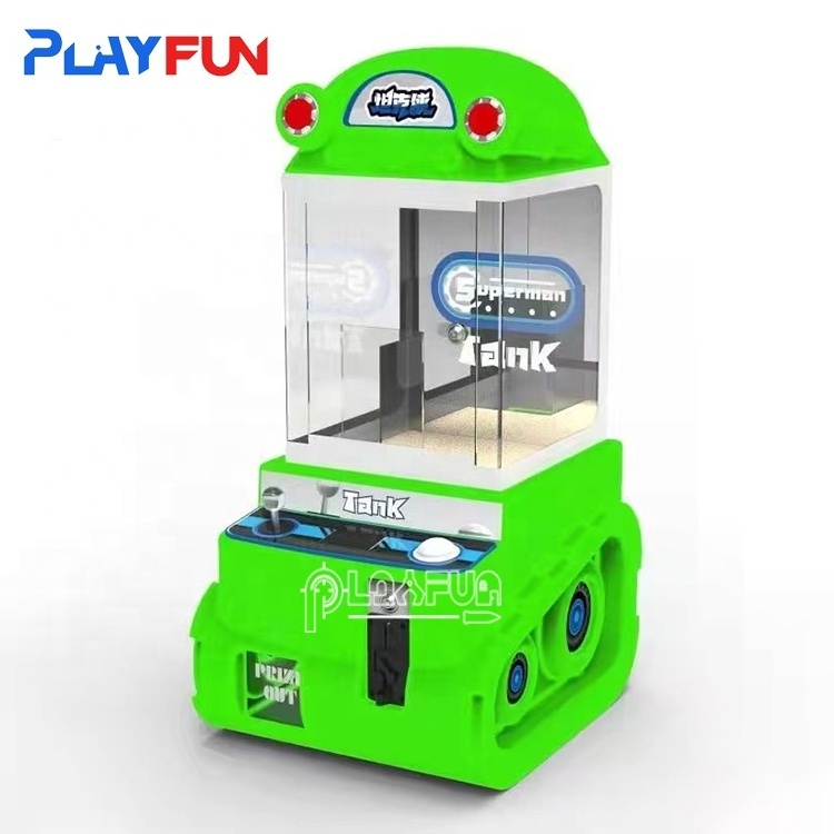 Super Tank LED Lightful 8 Cm 3 Intch Toy Candy Catcher Grabber Mini Gantry Bartop Claw Crane Arcade Game Machine