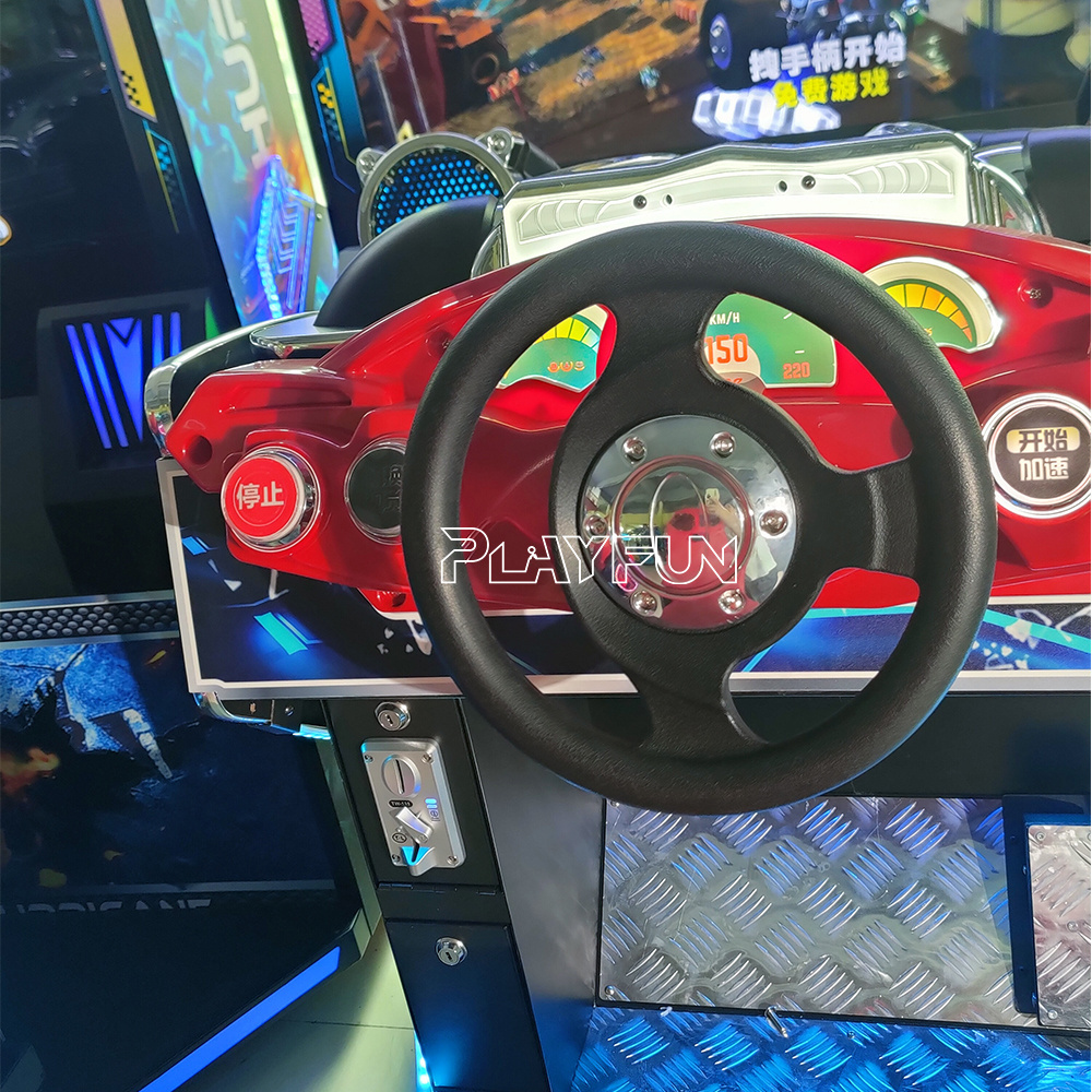 PlayFun Indoor Coin Operation Simulation Driving Car Motion Dirty Drive H2 over Driver Racing Car Arcade Game Machine