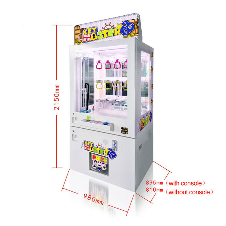 Key Master game machine with bill banknote  and coin   acceptor shoe phone gift out prize present  vending machine