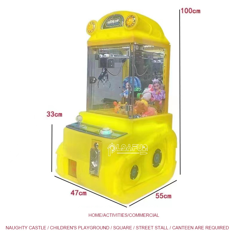 Super Tank LED Lightful 8 Cm 3 Intch Toy Candy Catcher Grabber Mini Gantry Bartop Claw Crane Arcade Game Machine