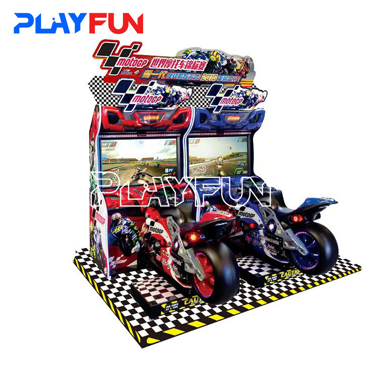 Playfun Game Room Coin Operated Gp Moto Driving Ride Driving Motorcycle Bike Car Racing Arcade Game Machine