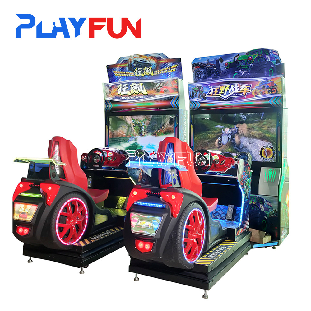 PlayFun Indoor Coin Operation Simulation Driving Car Motion Dirty Drive H2 over Driver Racing Car Arcade Game Machine