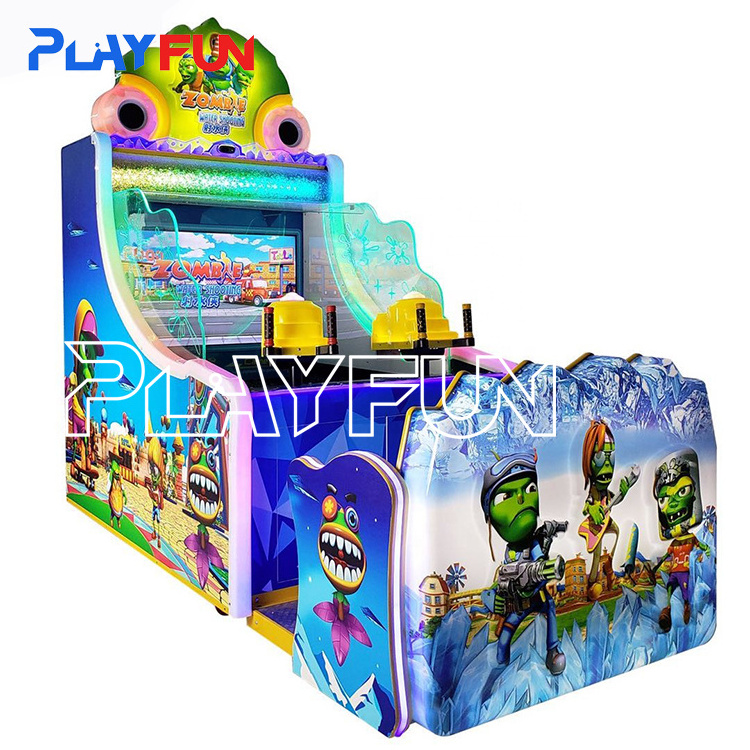 PlayFun Popular Ticket Redemption Zombie Kiddie Kids Gun Water Shooting Arcade Video Game Machine