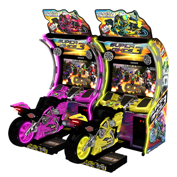 Playfun Amusement Zone Coin Operated Moto Super Bike 3 Video Motorcycle Racing Simulator Arcade Game Machine