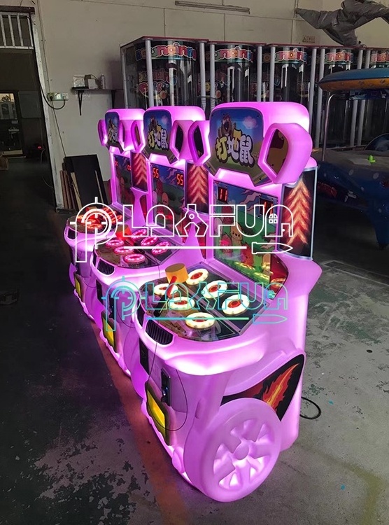 PlayFun Indoor Whack-a-Mole Space Frog Jump Park Hammer Hitting Arcade Machine Kids Game Machine