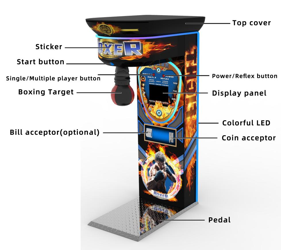 New type coin operated game machine Gym punch arcade machine FEC Box type game boxing machine boxing GAMES gaming