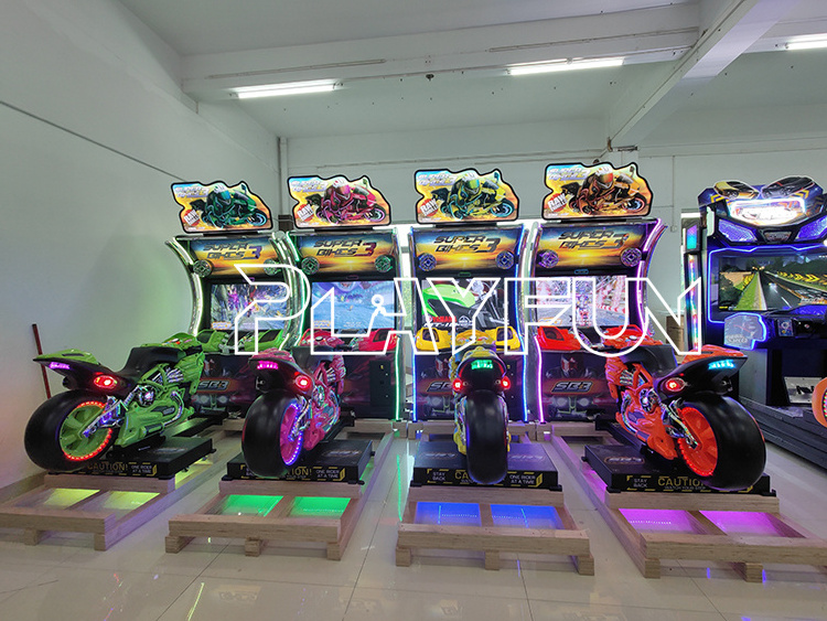 Unis  original  super bike  3  best amusement video  coin operated family fun  motorcycle racing  arcade game machine