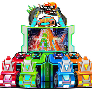 PlayFun Coin Operated Ticket Redemption Amusement Park Simulator Machine Racing Car Video Arcade Games Machine for Kids