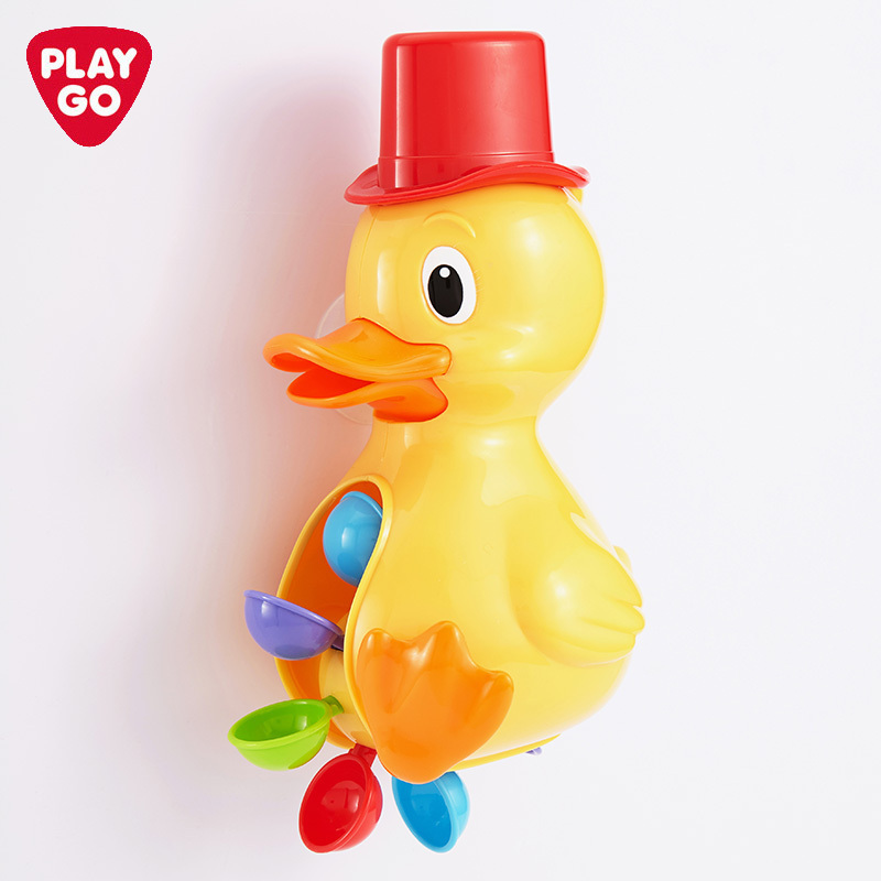 PLAYGO  Splashy Duck Watermill  Cartoon Cute baby bath Toy Duck Children's Bathing Toys