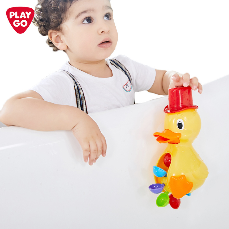 PLAYGO  Splashy Duck Watermill  Cartoon Cute baby bath Toy Duck Children's Bathing Toys