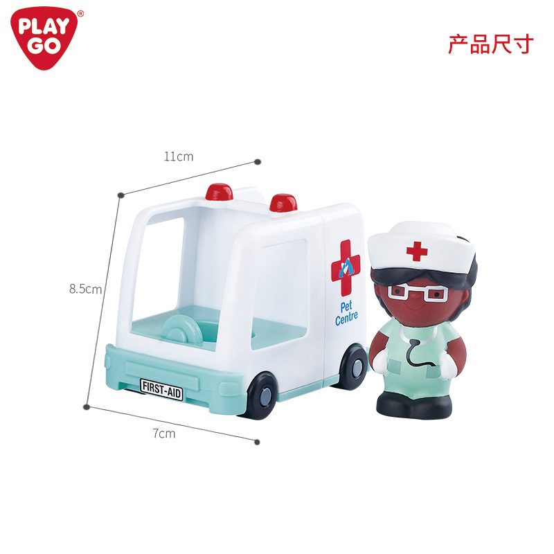 Playgo 2-in-1 Unisex Emergency Wheels Set Police Car and Ambulance Children's Toys