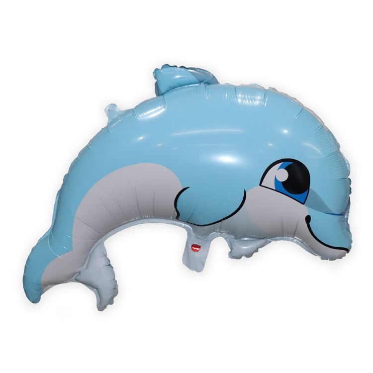 New Design Helium Party Balloon Inflatable Dolphin Cartoon Foil Balloons