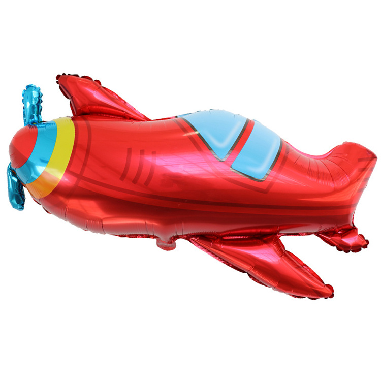 Wholesale Plane Shaped Flying Children Birthday Kids Toy Mylar Balloon Airplane Helium Foil Balloons