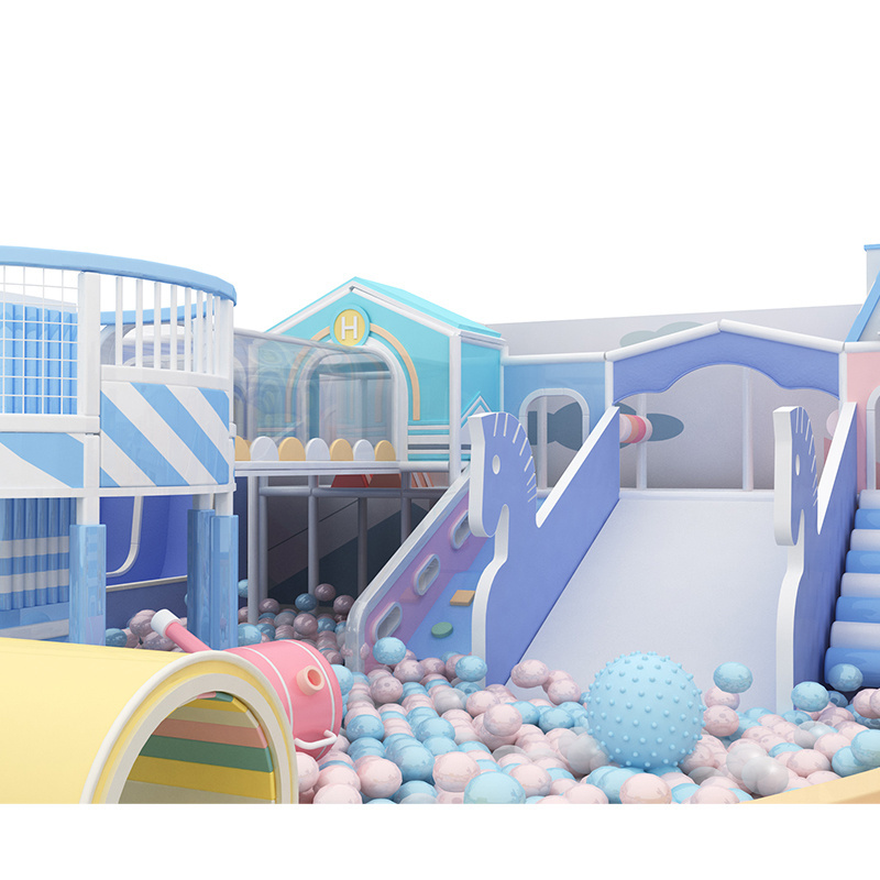 Free design customized indoor kids role play houses trampoline children indoor playground equipment