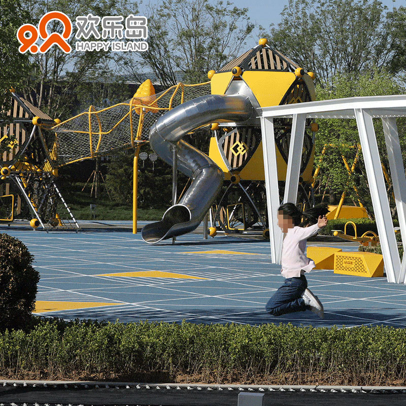 Playground Custom Design 304 Stainless Steel Slide Epdm Floor Mat Swing Set Seesaw Trampoline Net Cave Climbing Frame For Sale