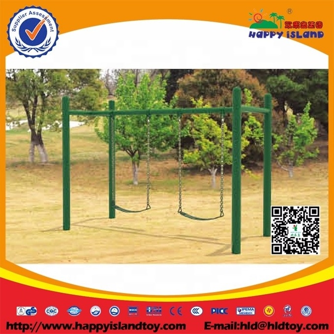 Popular outdoor plastic playground  double swings sport sets park amusement playground equipment kids and adults for sale