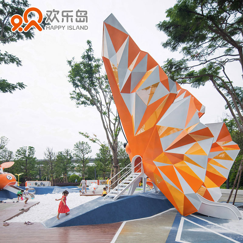 Butterfly Theme Park Amusement Equipment Factory Design Customization Installation Playground Slides Swing Seesaw Rocking Horse