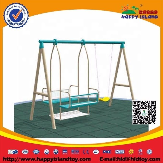 Popular outdoor plastic playground  double swings sport sets park amusement playground equipment kids and adults for sale