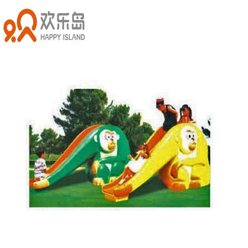 Popular Kids Cartoon  Animal Features Fiberglass Outdoor Small Water Slide for Water Play Pool