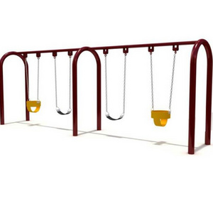 China manufacturer garden two seats outdoor playground swing outdoor playground children