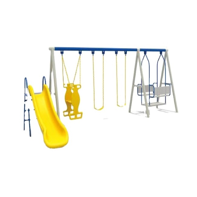 Outdoor playground amusement commercial park play item outdoor swing and slide set outdoor for kids kindergarten