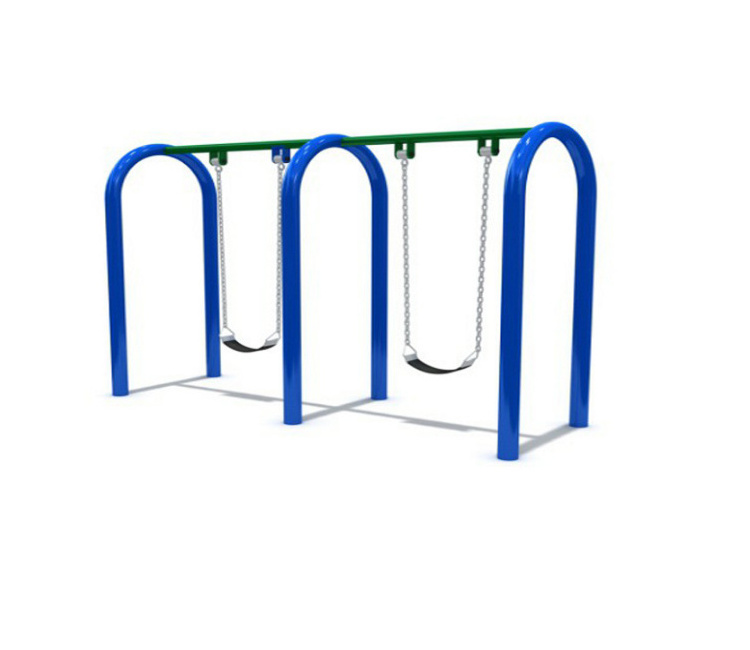 Outdoor kids play swing for playground educational play area small slide with and swing set playground swung for kids