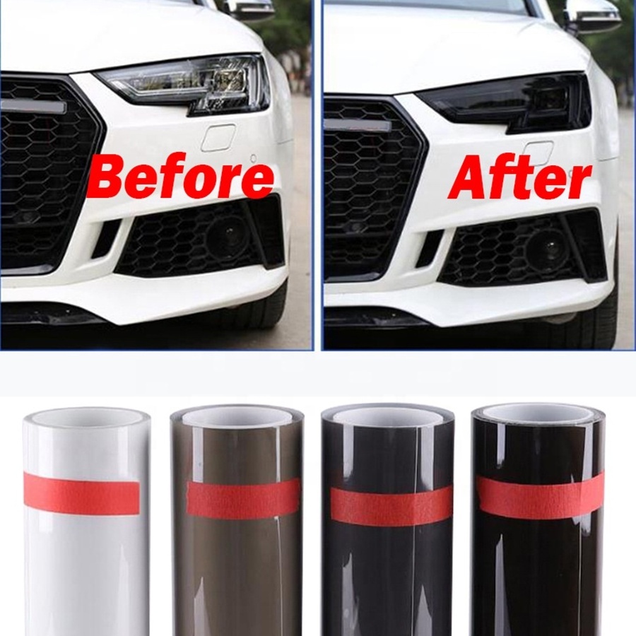 PLAYLAMPS TPH Protective Taillight Decal Smoke Light Black Headlight Tint Film Car Lamp Film