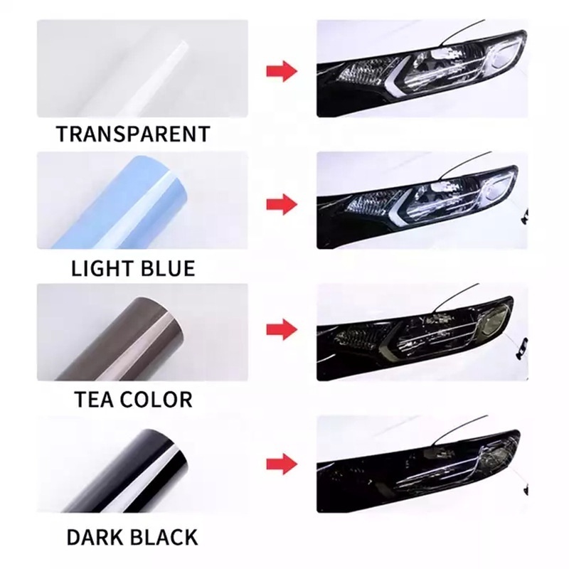 PLAYLAMPS TPH Protective Taillight Decal Smoke Light Black Headlight Tint Film Car Lamp Film