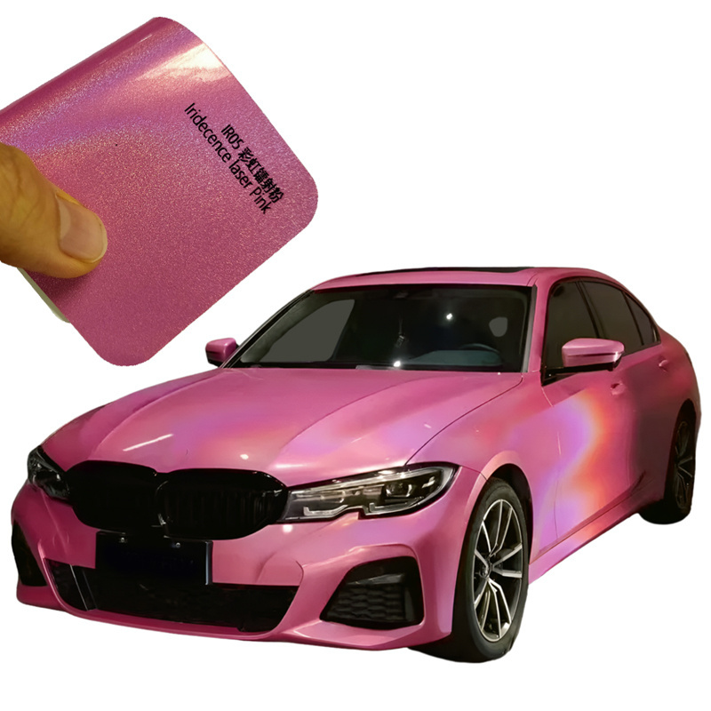 Wholesale 1.52X18M pink laser protection film wrap roll colorful rainbow laser car vinyl