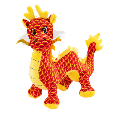 2024 Dragon mascot simulation dragon doll Zodiac dragon plush toy company gift home decoration batch