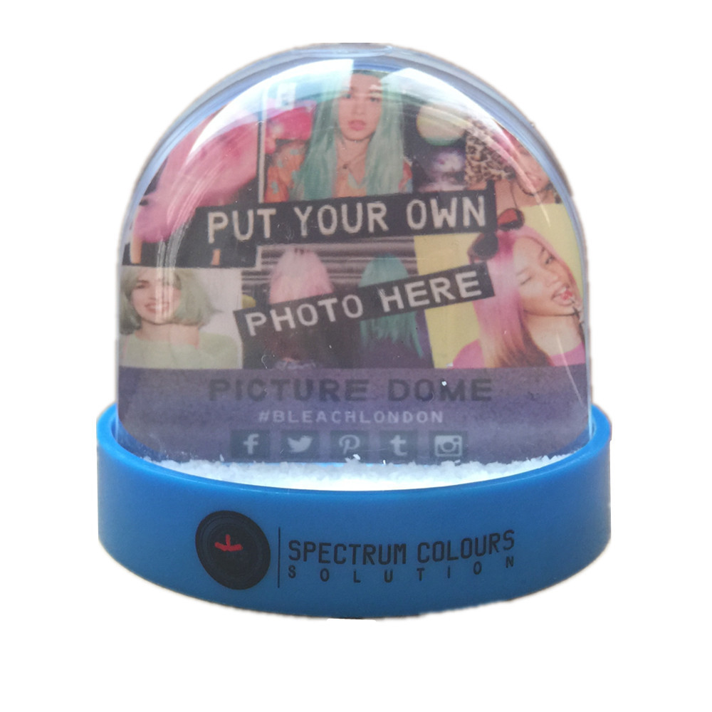 OEM Photo insert plastic snow globe kids DIY photo snow dome Customized picture insert photo snow globe