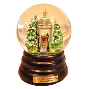 Christmas snow globe with tree wooden snow globe kit wholesales