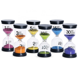 Sand Timer 6 Colors Hourglass 1/3/5/10/15/30 Minutes Sandglass Timer Sand Clock for Kids Games Classroom Kitchen Home decoration