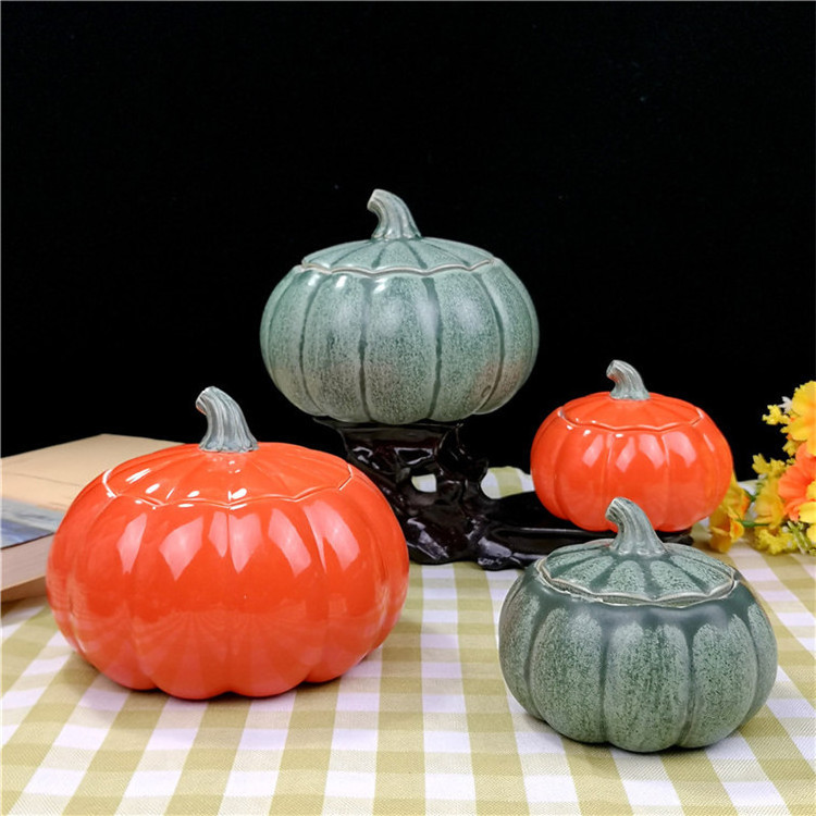 Decoration Pumpkin container Candle holder Cute Large size halloween pumpkin jar wholesales