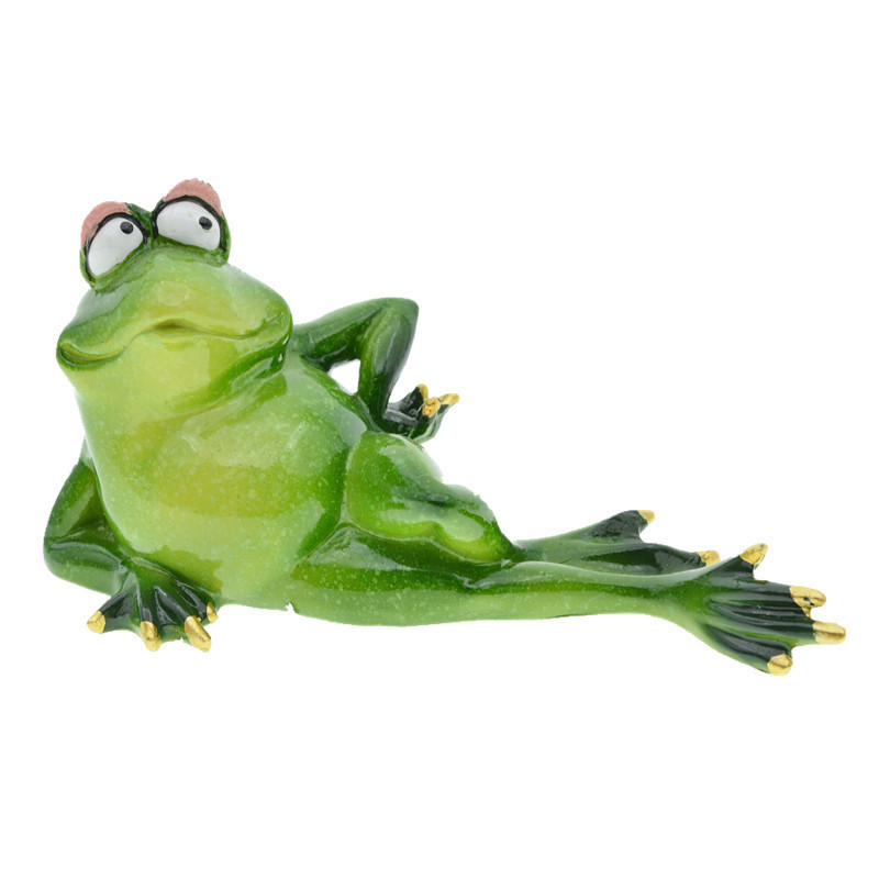 Creative Nordic Garden Frog Statue Home Decoration Sitting on the Toilet Lying in the Bathtub Selfie Frog figurine furnishing