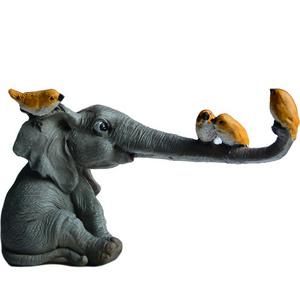 Creative cute animal elephant ornaments modern wine cabinet garden trinkets