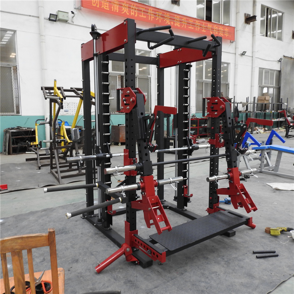 Commercial Fitness Equipment J hooks multi power rack cage smith squat gym machine