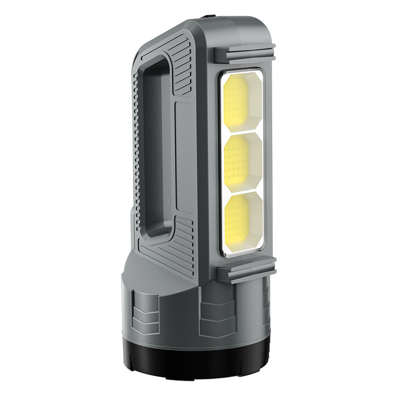 6 Modes LED Rechargeable Spotlight Flashlight with White/Red Flood Light Handy Brite Spotlight