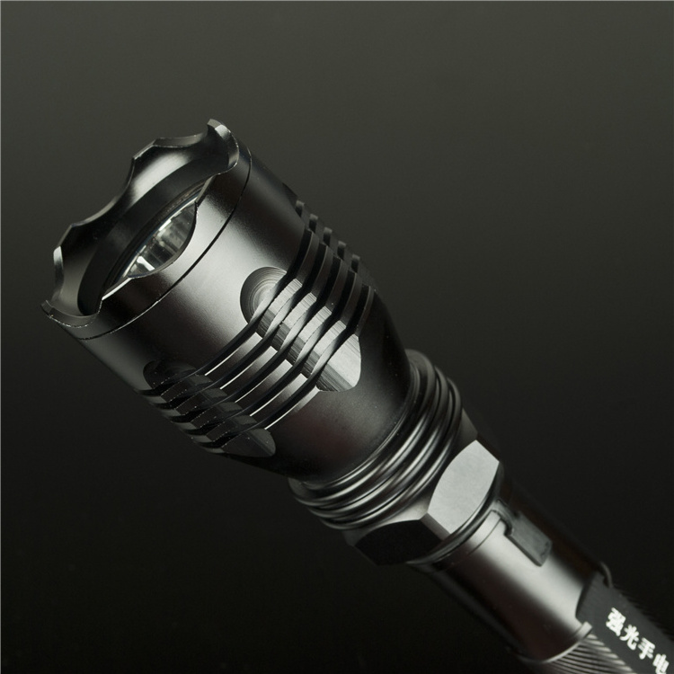 Strong Aluminium LED Flesh Light Torch Rechargeable Emergency Flashlight with Lamp Body Made of Aluminum Alloy