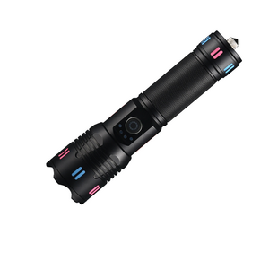 Strong Light Fluorescent Color Laser Flashlight Telescopic Zoom Aluminum Alloy Long Range Beam Broken Window Flashlights Torches