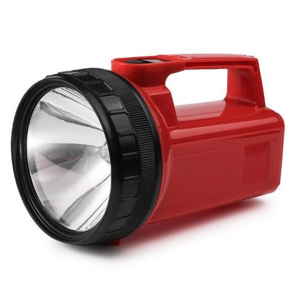 High Powered Hand-Held LED Flashlight 6V Battery Super Bright Large Searchlight 600 Lumens Outdoor Work Lights