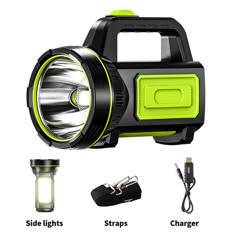 Rechargeable LED Handheld Flashlights Lantern Handed Lamp Portable Spotlight