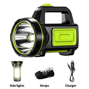 Rechargeable LED Handheld Flashlights Lantern Handed Lamp Portable Spotlight