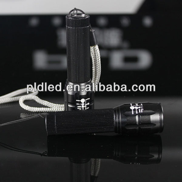 Mini LED Zoom EDC Flashlight Aluminum Alloy Body AA Battery for Emergencies