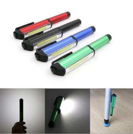 Aluminum Alloy PVC  COB Pen Torch Light with Magnetic tip for Repairing Car