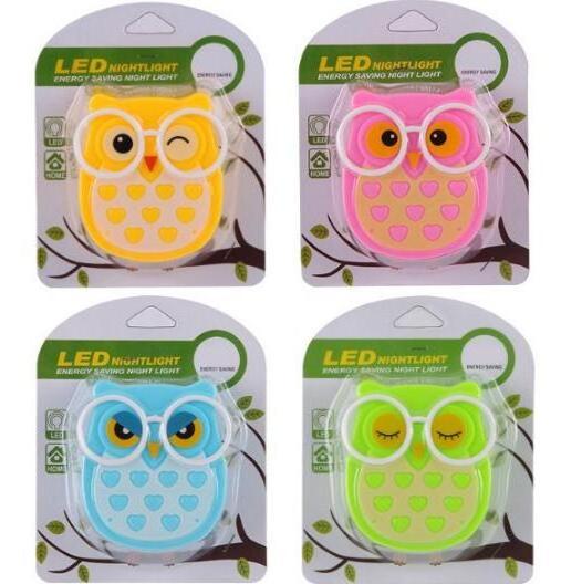 Cartoon Owl Wall LED Night Light Plug in Walls